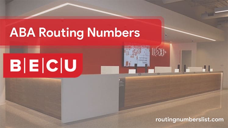 becu routing number for wire transfer and online banking