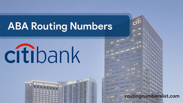 find citibank routing number by state