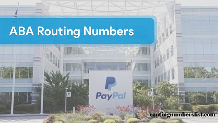 paypal routing number