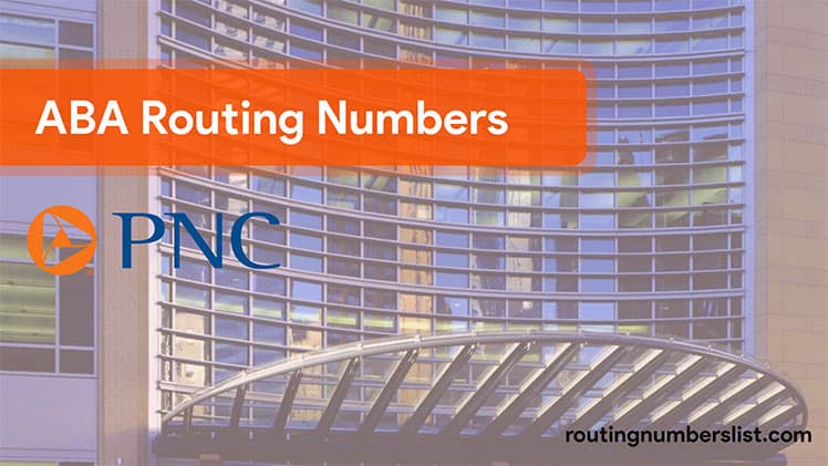 pnc routing number