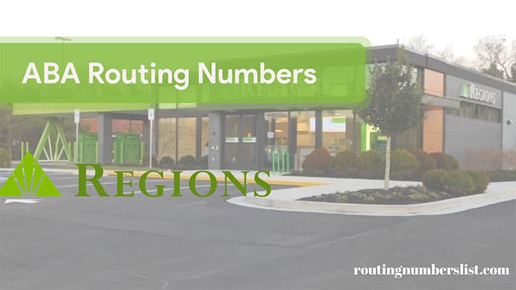 regions routing number
