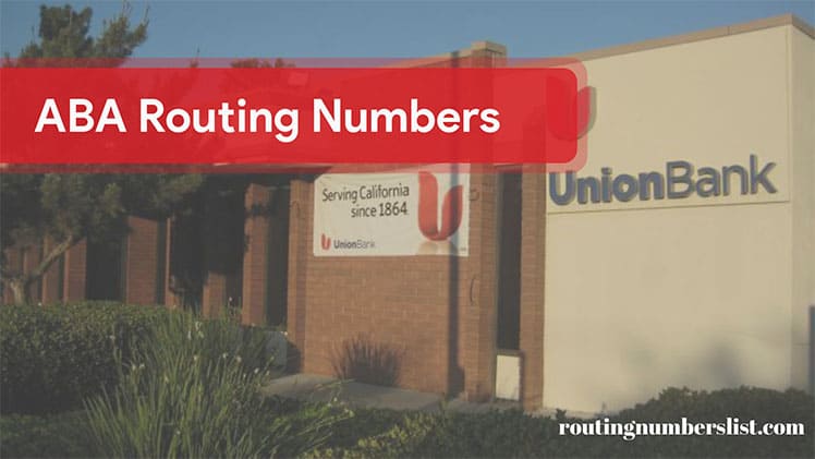 union bank routing number