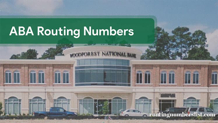 woodforest routing number