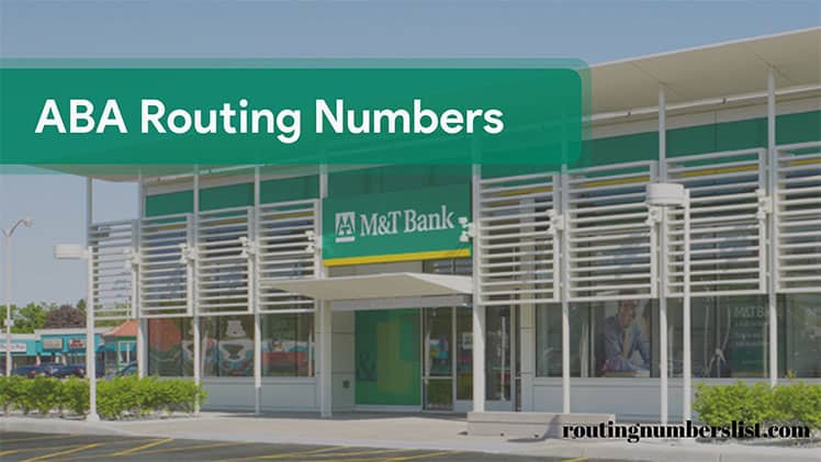 mt bank routing number
